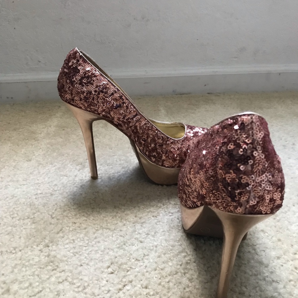 Glitter high heels